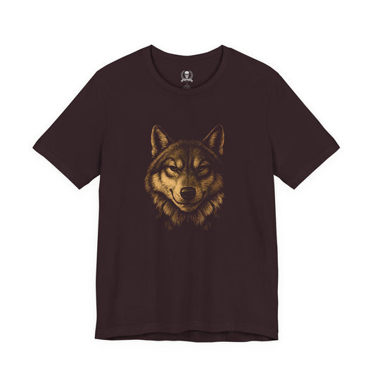 Sly smirking wolf T-shirt