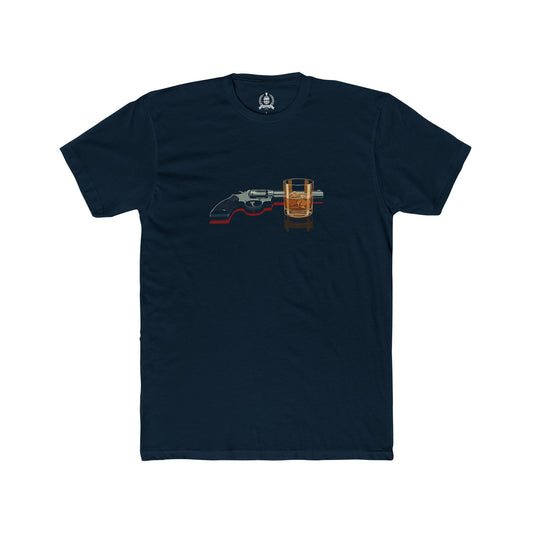 Revolver and whiskey T-shirt