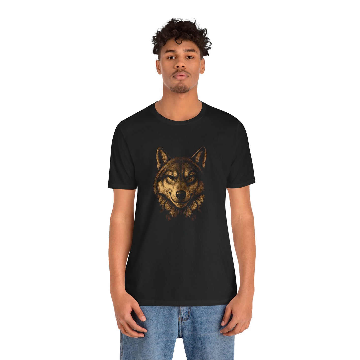 Sly smirking wolf T-shirt