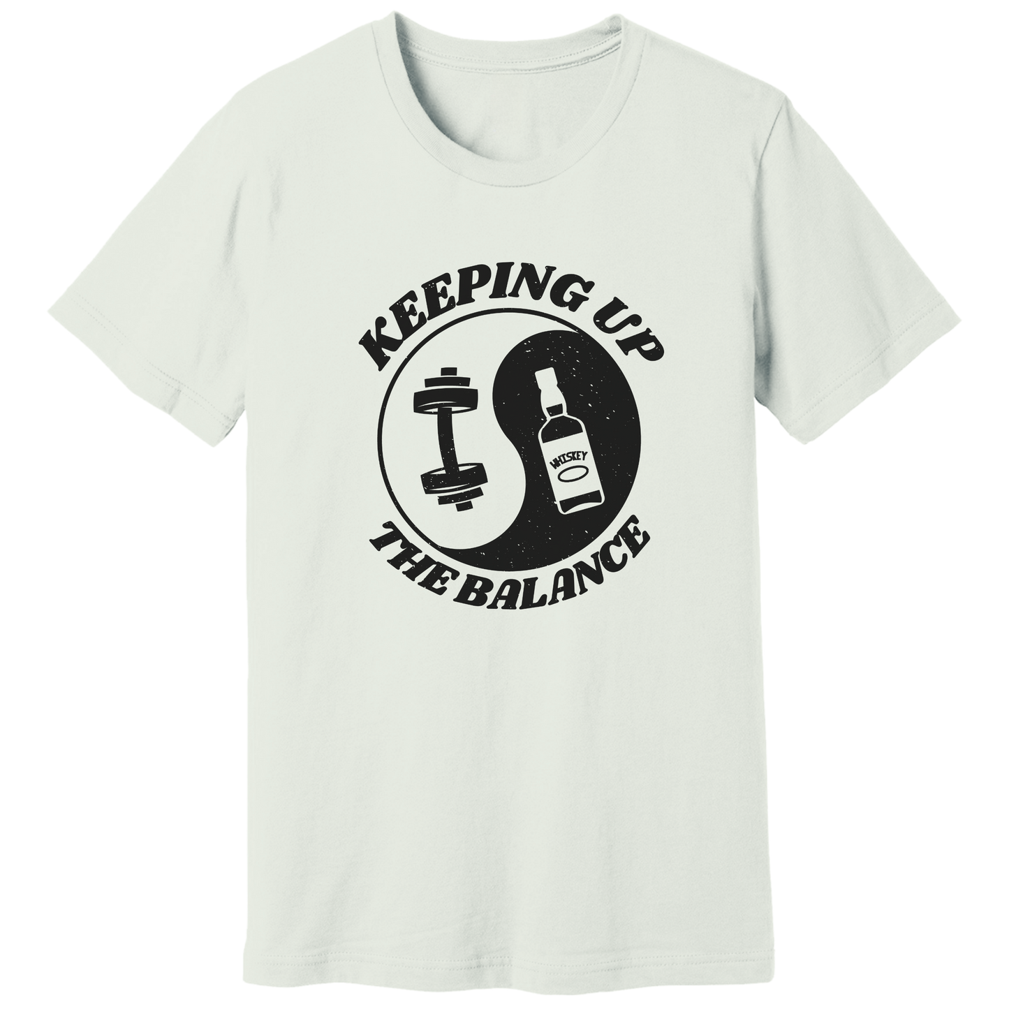 Ying yang, gym and whiskey - T-shirt