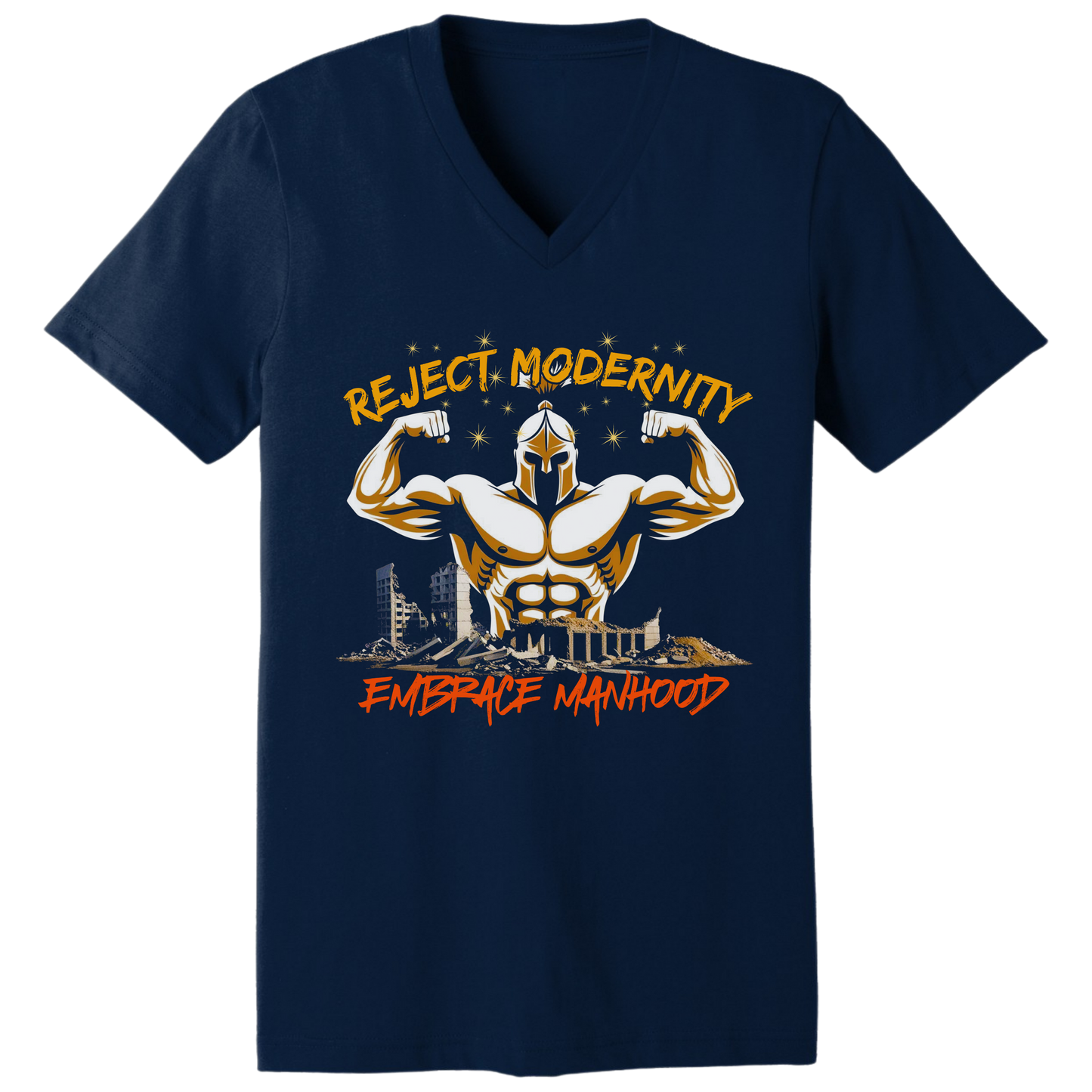Reject modernity, embrace manhood - V-neck T-shirt