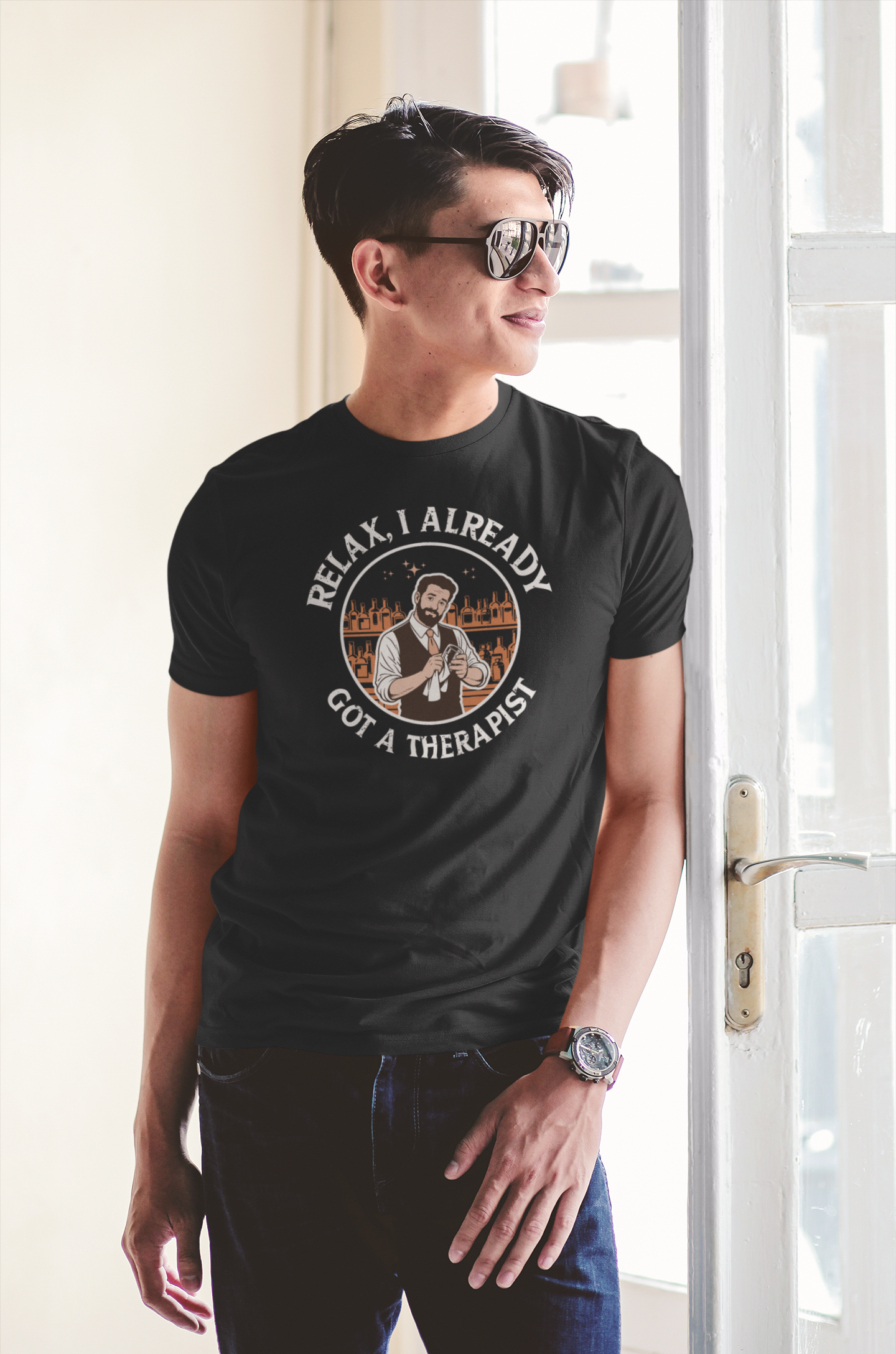 Relax, I already got a therapist, reddish - T-shirt