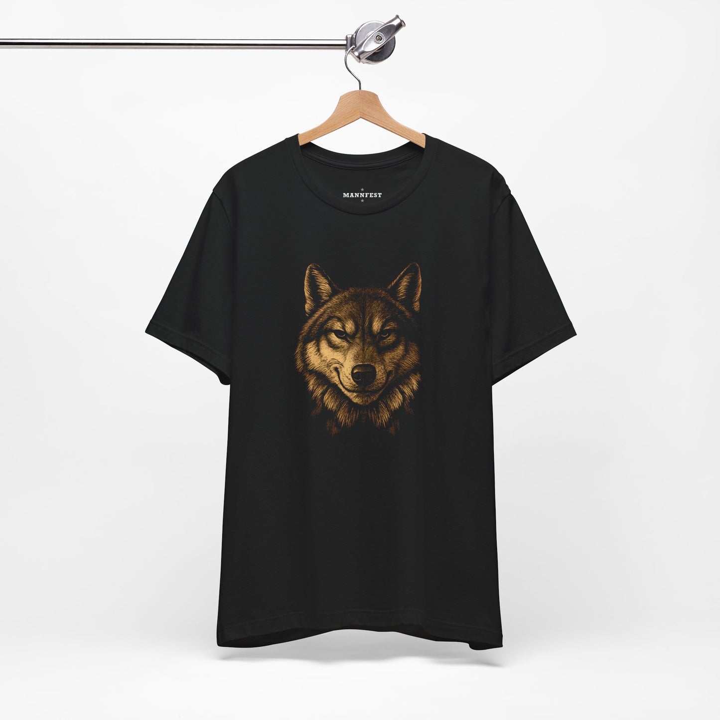 Sly smirking wolf T-shirt