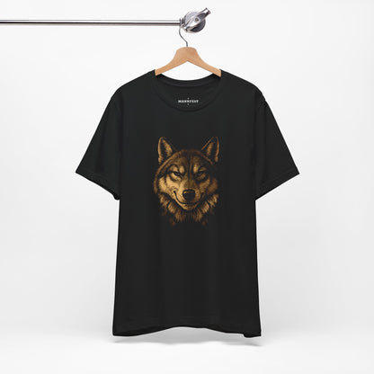 Sly smirking wolf T-shirt