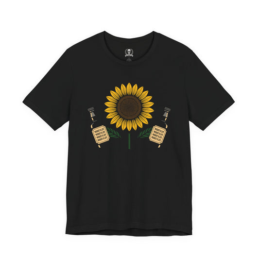 Sunflower holding whiskey T-shirt