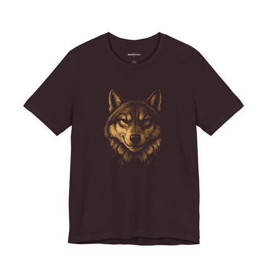 Sly smirking wolf T-shirt