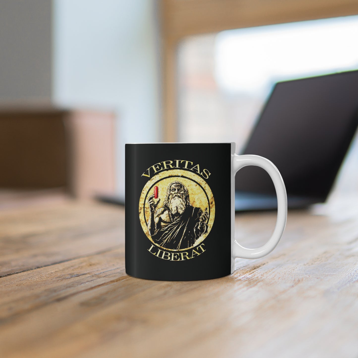 Truth liberates, red pill - Mug