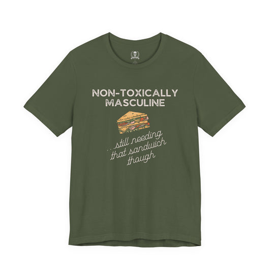 Non-toxically masculine T-shirt