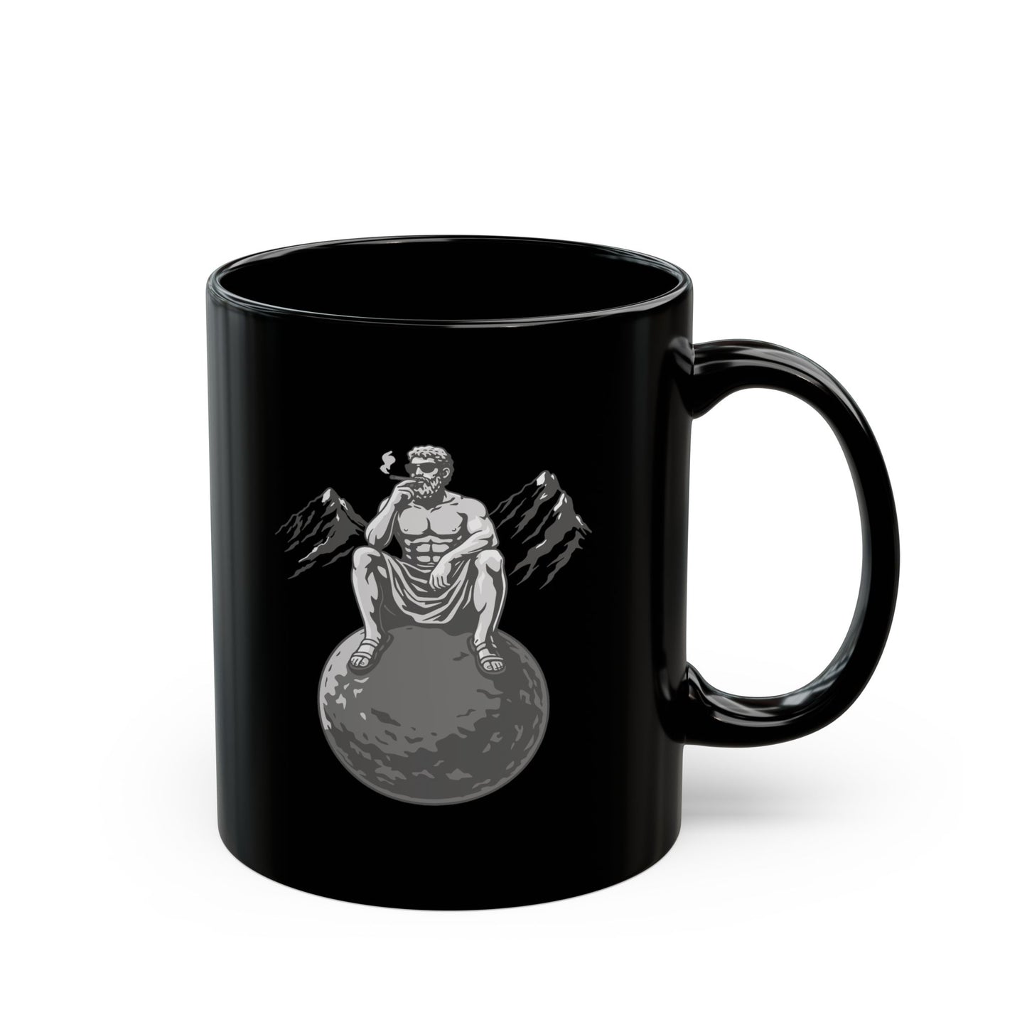 Sisyphus having a cigarette break Mug