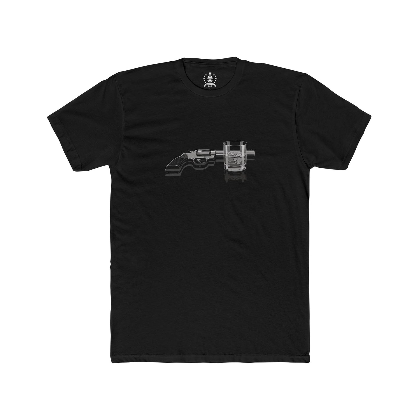 Revolver and whiskey T-shirt