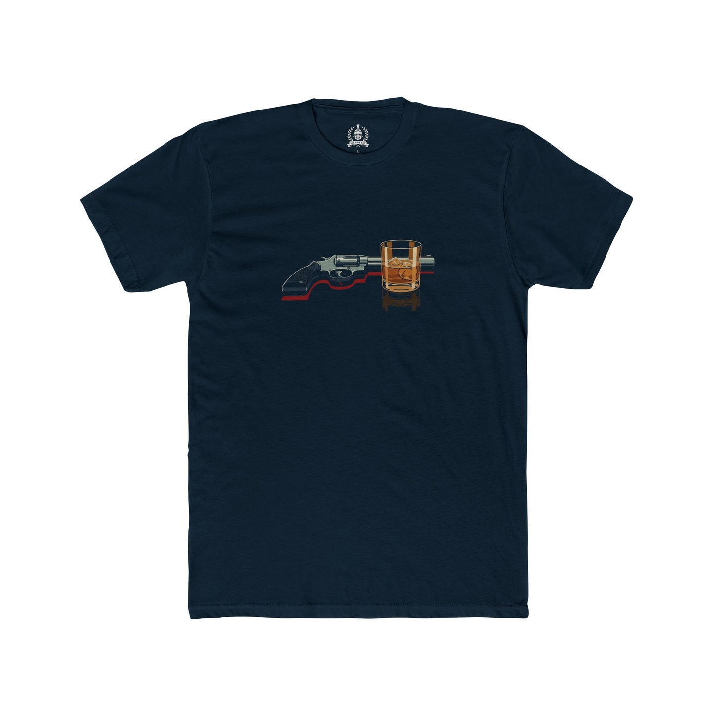 Revolver and whiskey T-shirt