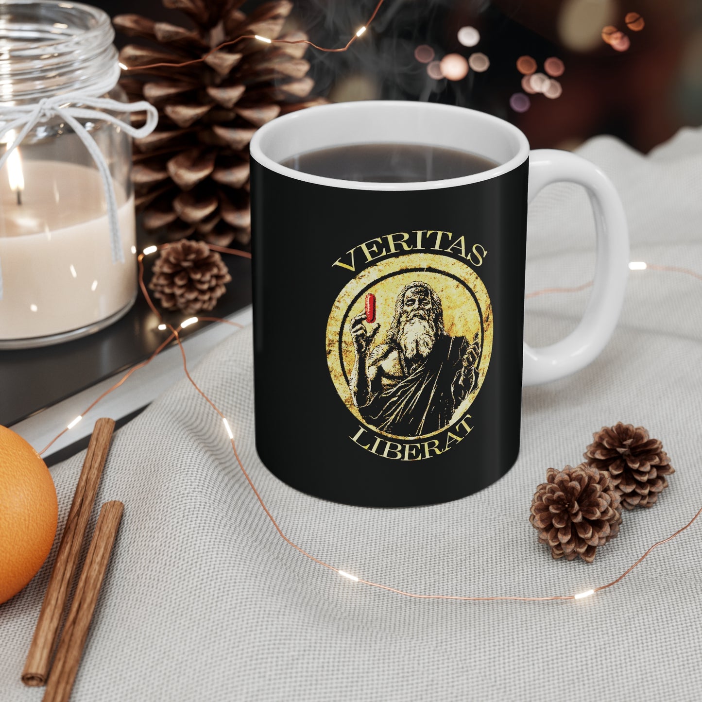 Truth liberates, red pill - Mug