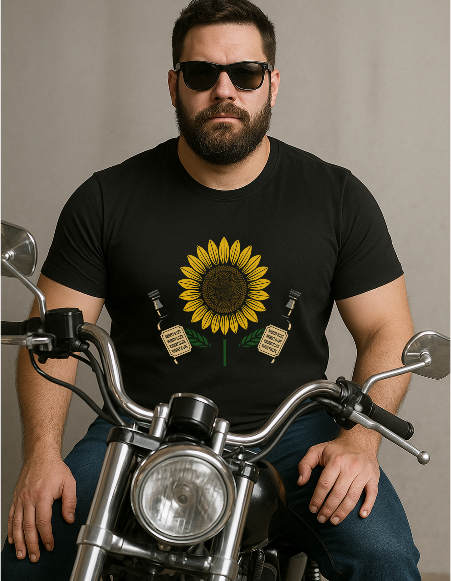 Sunflower holding whiskey T-shirt