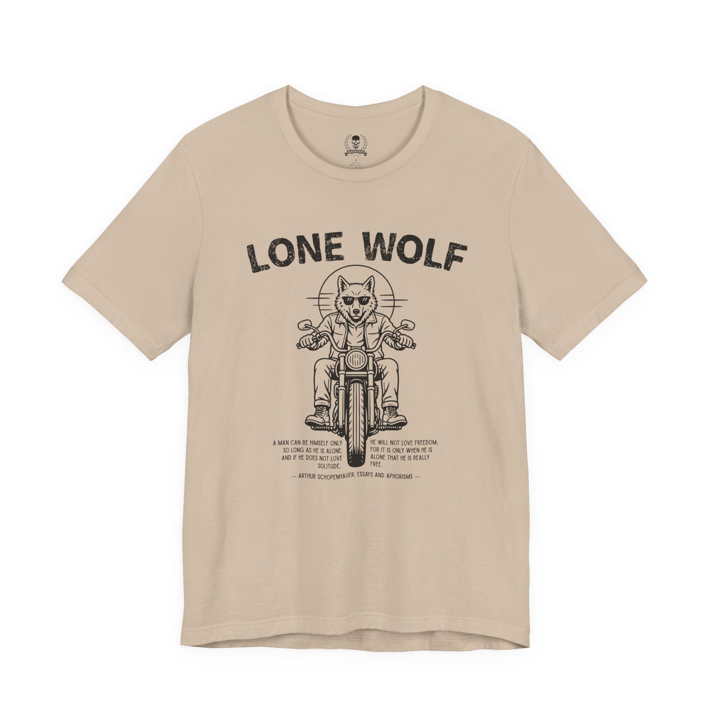 Lone Wolf, Schopenhauer quote - T-shirt