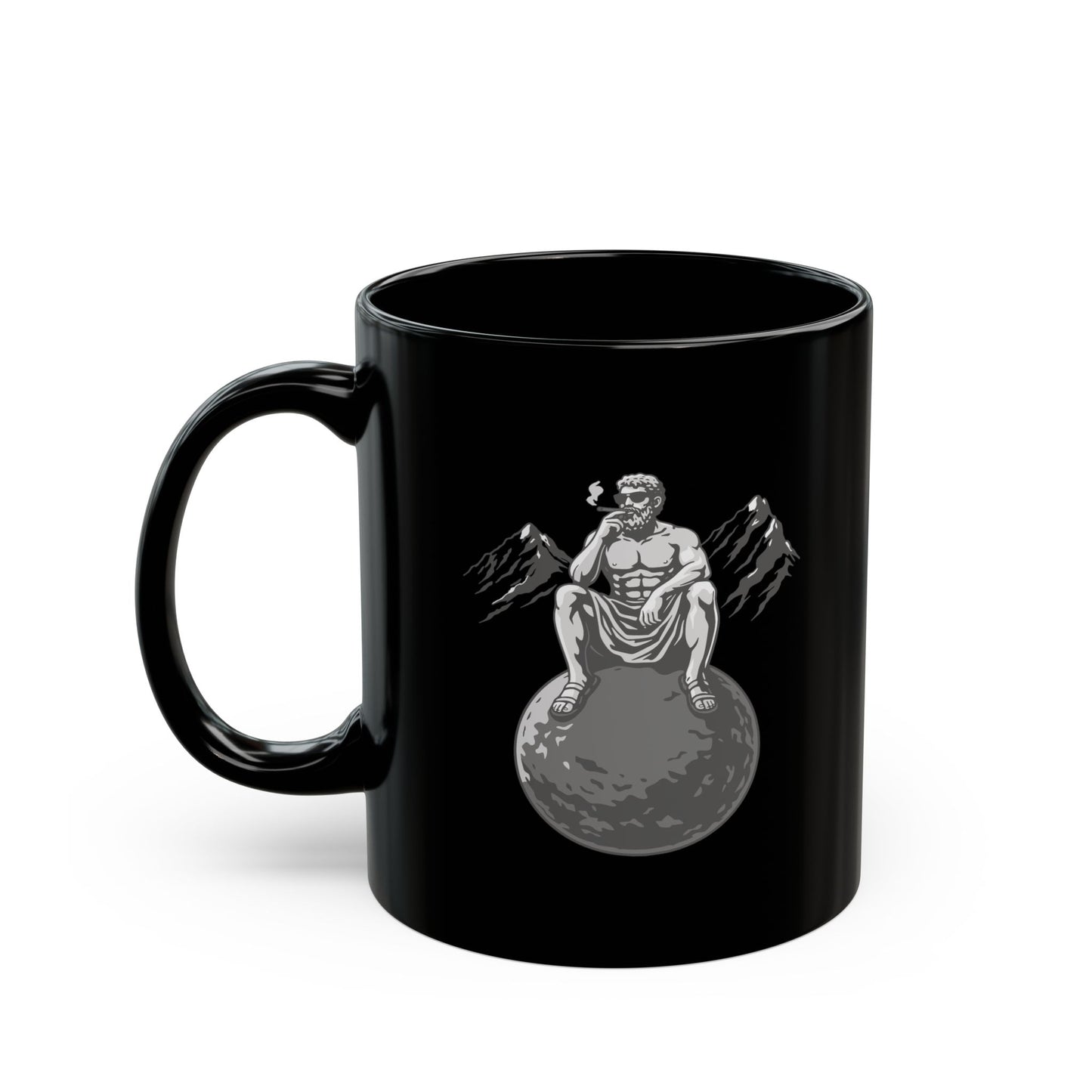 Sisyphus having a cigarette break Mug