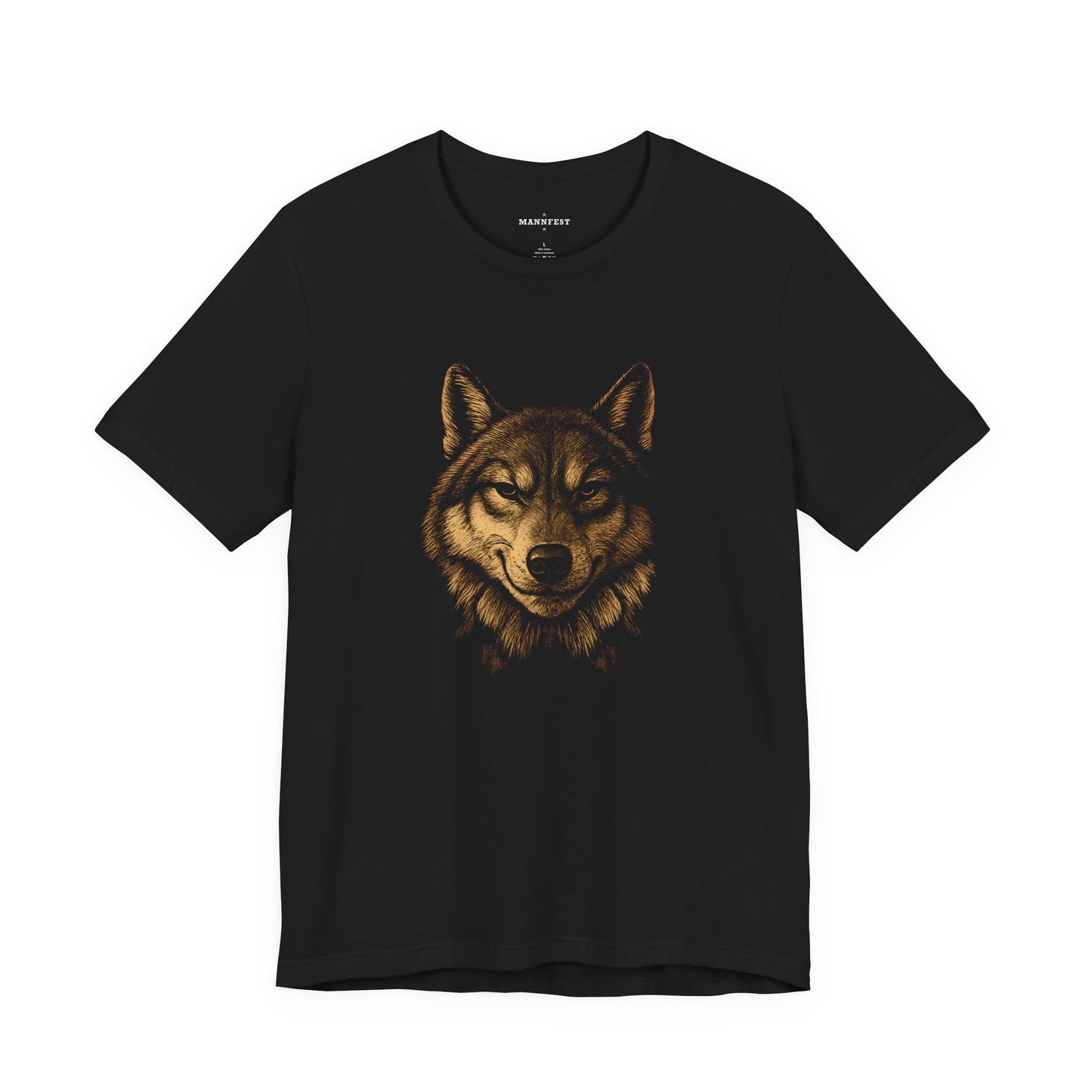Sly smirking wolf T-shirt