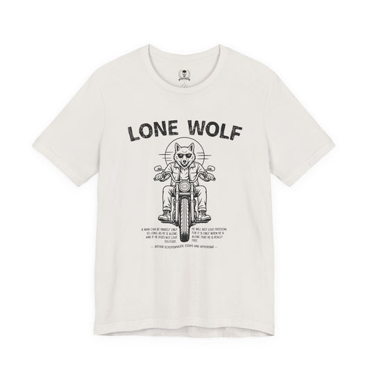 Lone Wolf, Schopenhauer quote - T-shirt