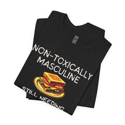 Non-toxically masculine T-shirt