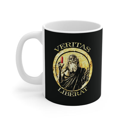 Truth liberates, red pill - Mug