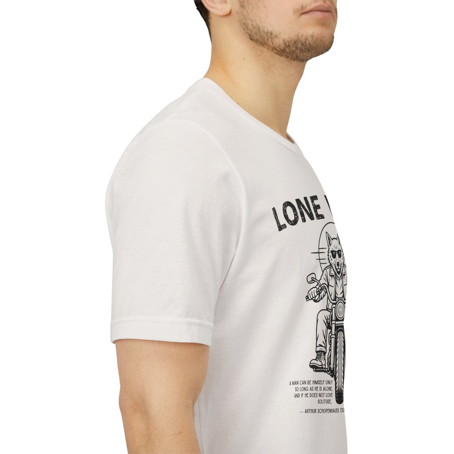 Lone Wolf, Schopenhauer quote - T-shirt