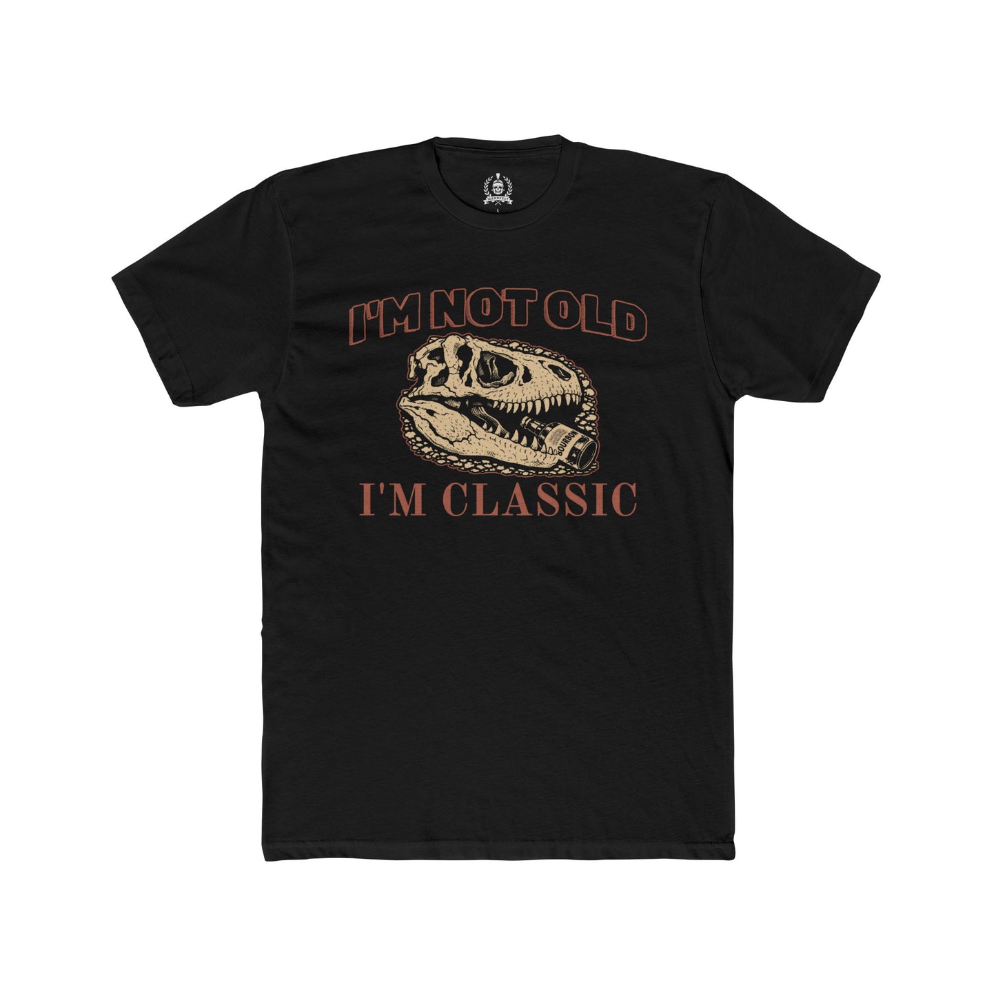 T-rex with bourbon T-shirt
