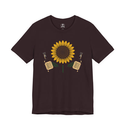 Sunflower holding whiskey T-shirt