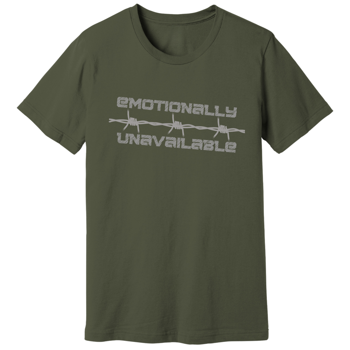 Emotionally unavailable barbed wire T-shirt