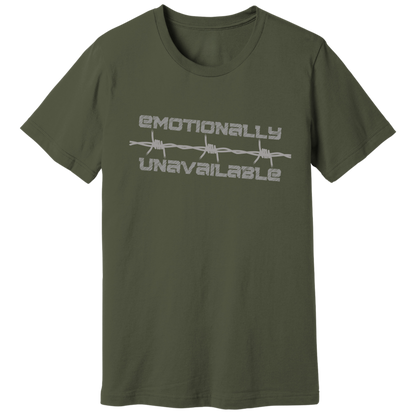 Emotionally unavailable barbed wire T-shirt