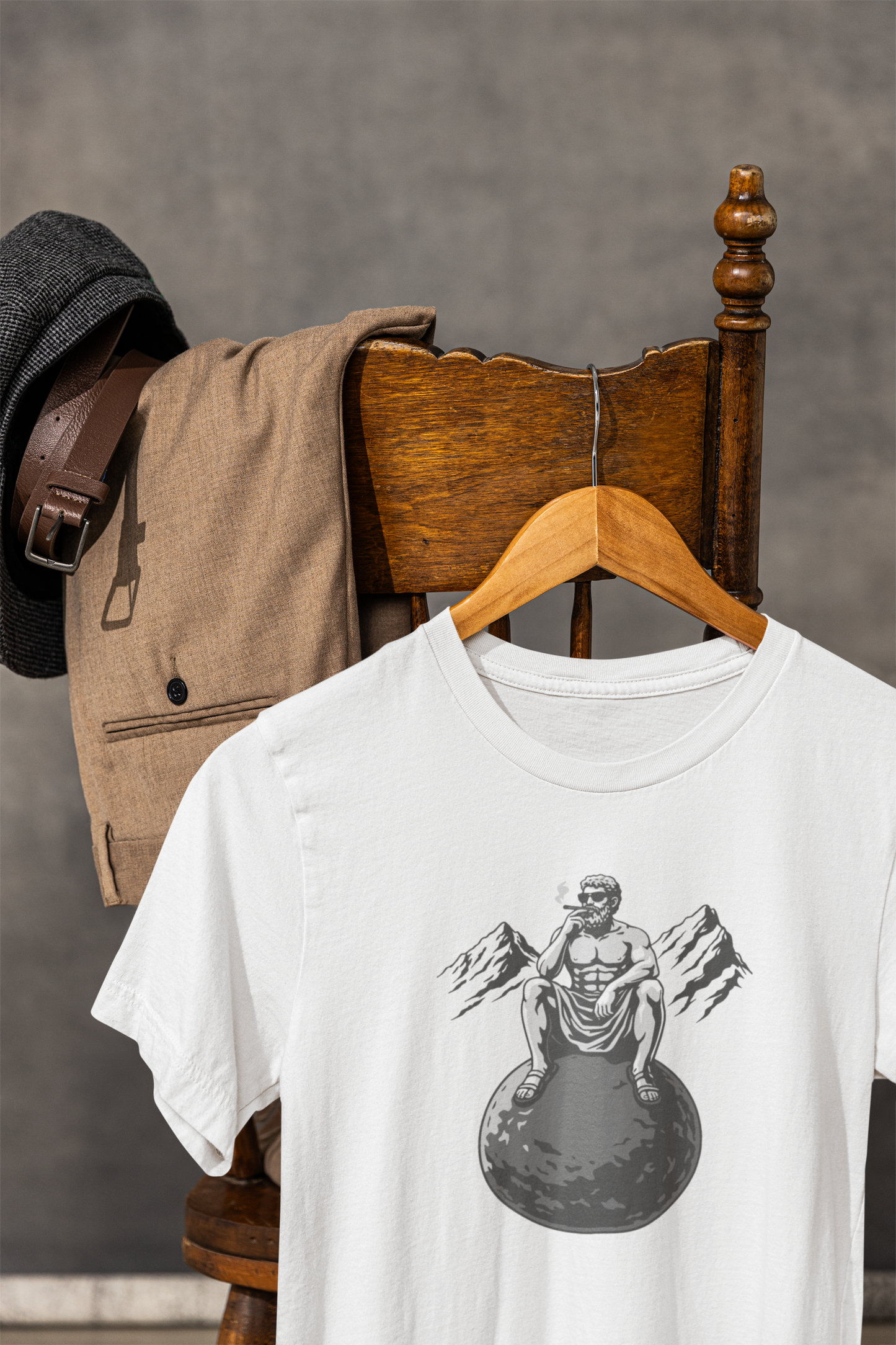 Sisyphus having a cigarette break T-shirt