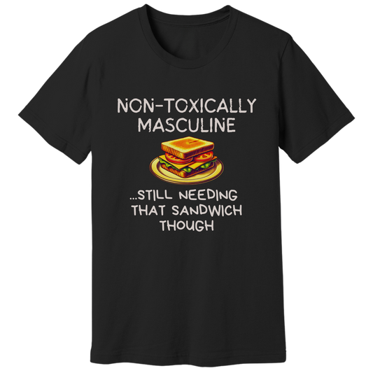 Non-toxically masculine T-shirt