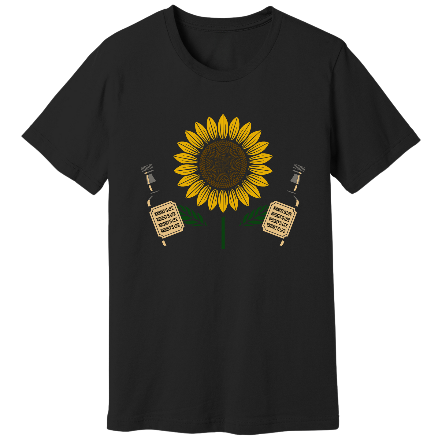 Sunflower holding whiskey T-shirt