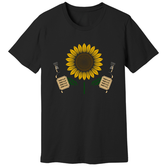 Sunflower holding whiskey T-shirt