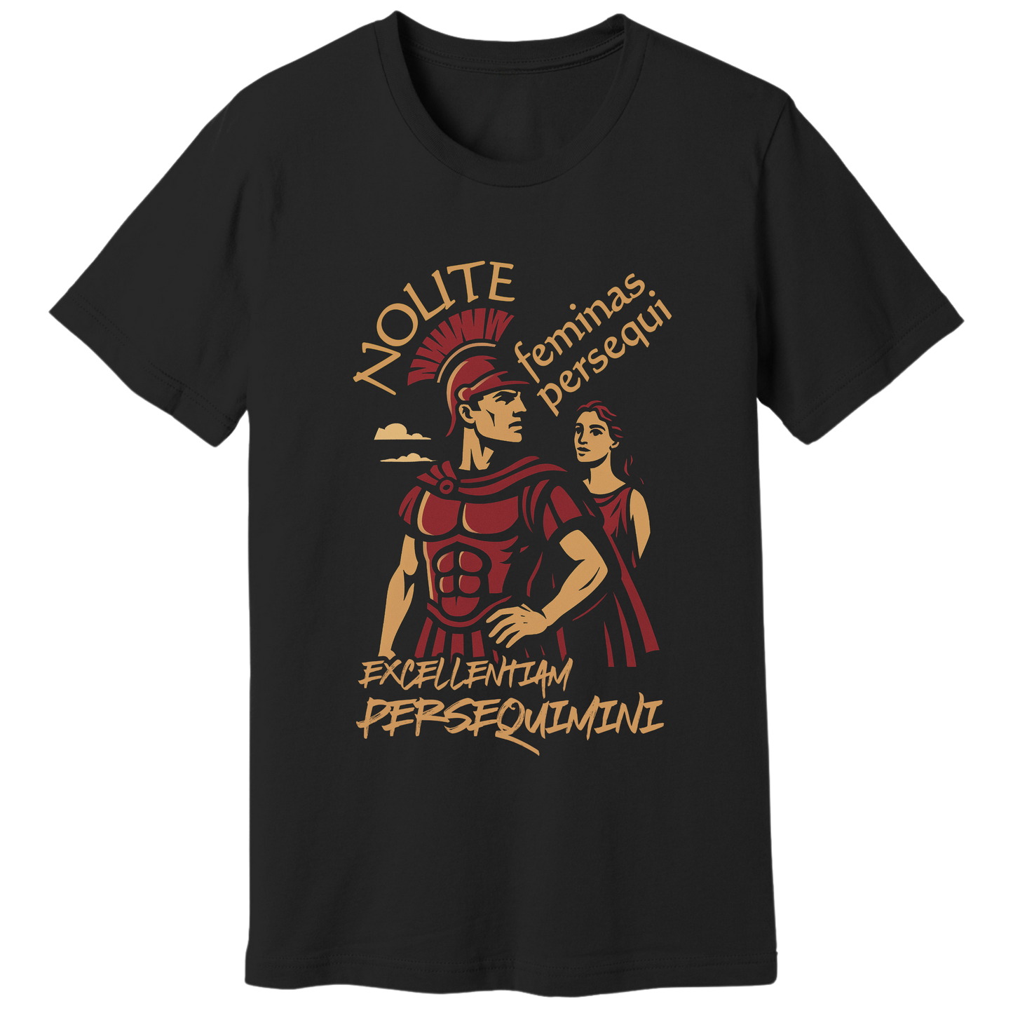 Don't chase women, chase excellence, in Latin - T-shirt