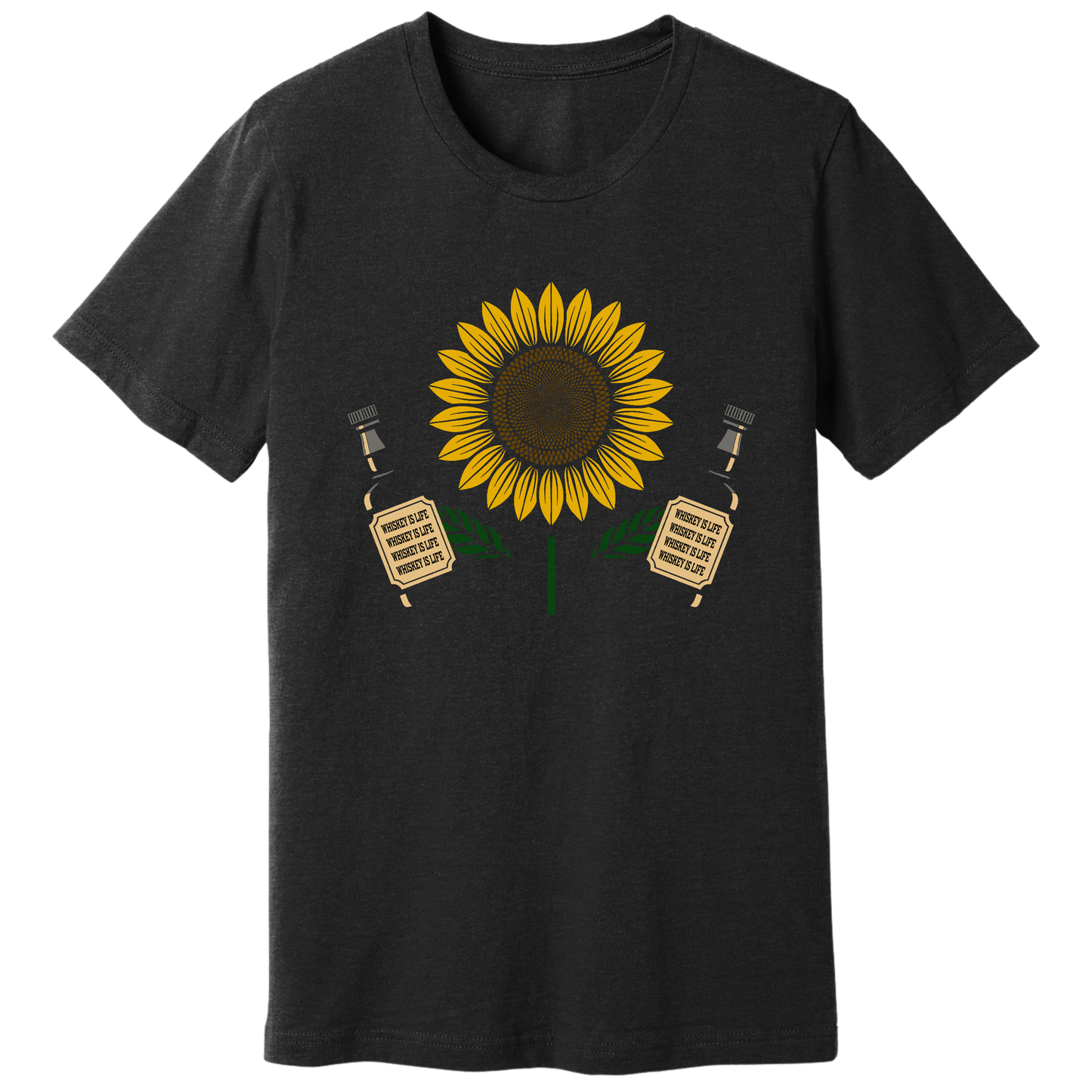 Sunflower holding whiskey T-shirt