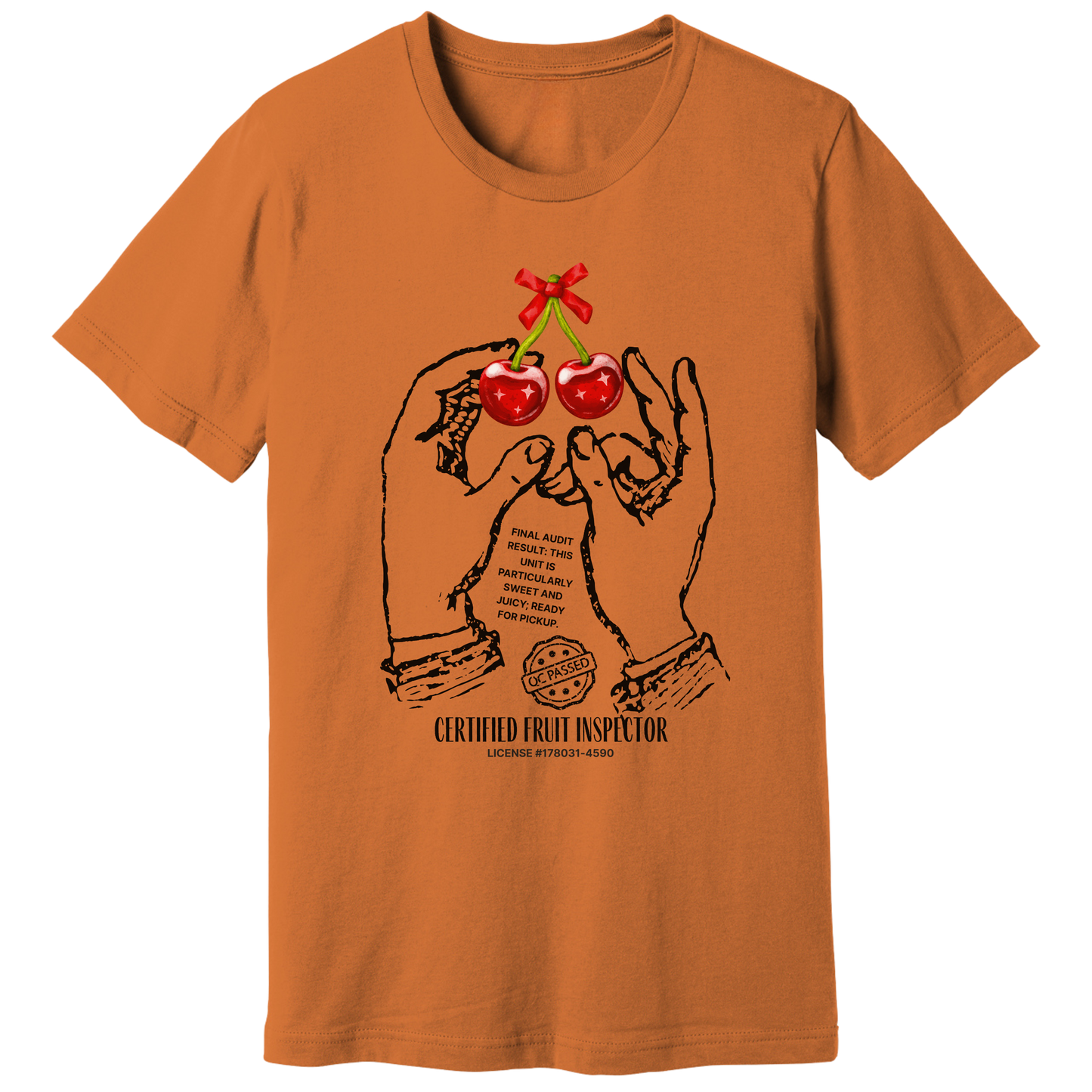 Cherries, certified fruit inspector - T-shirt
