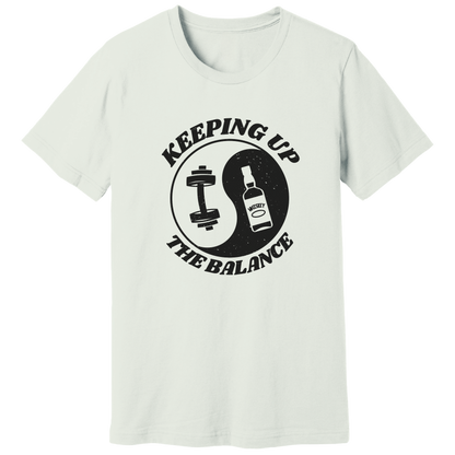 Ying yang, gym and whiskey - T-shirt