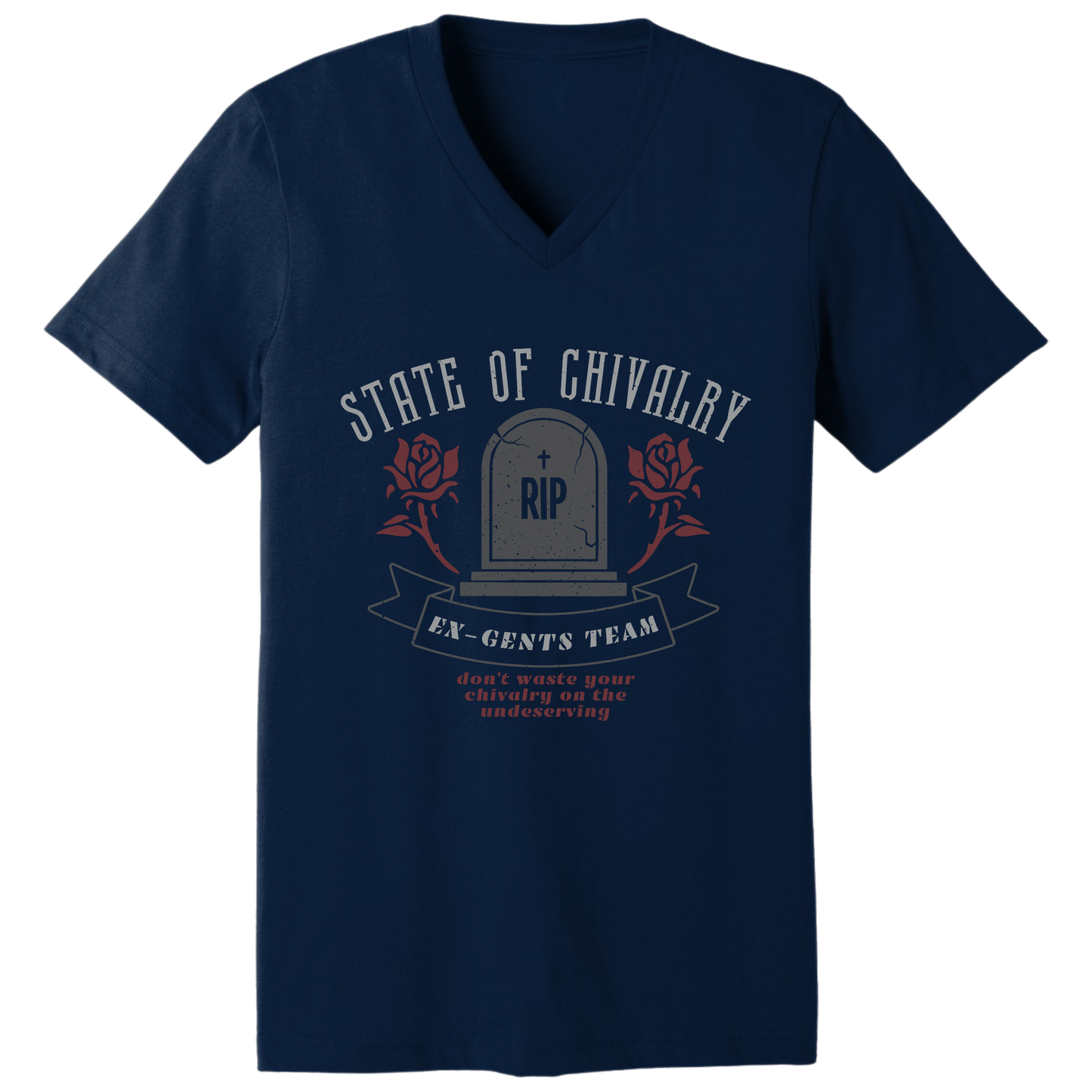 State of chivalry V-neck T-shirt