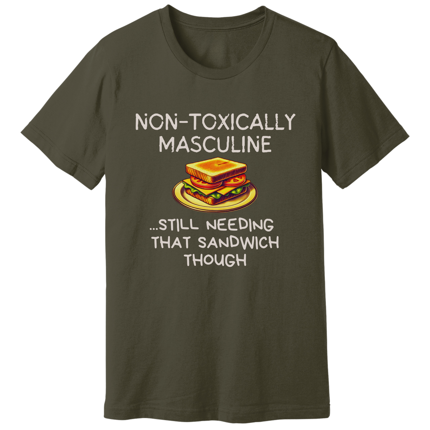 Non-toxically masculine T-shirt