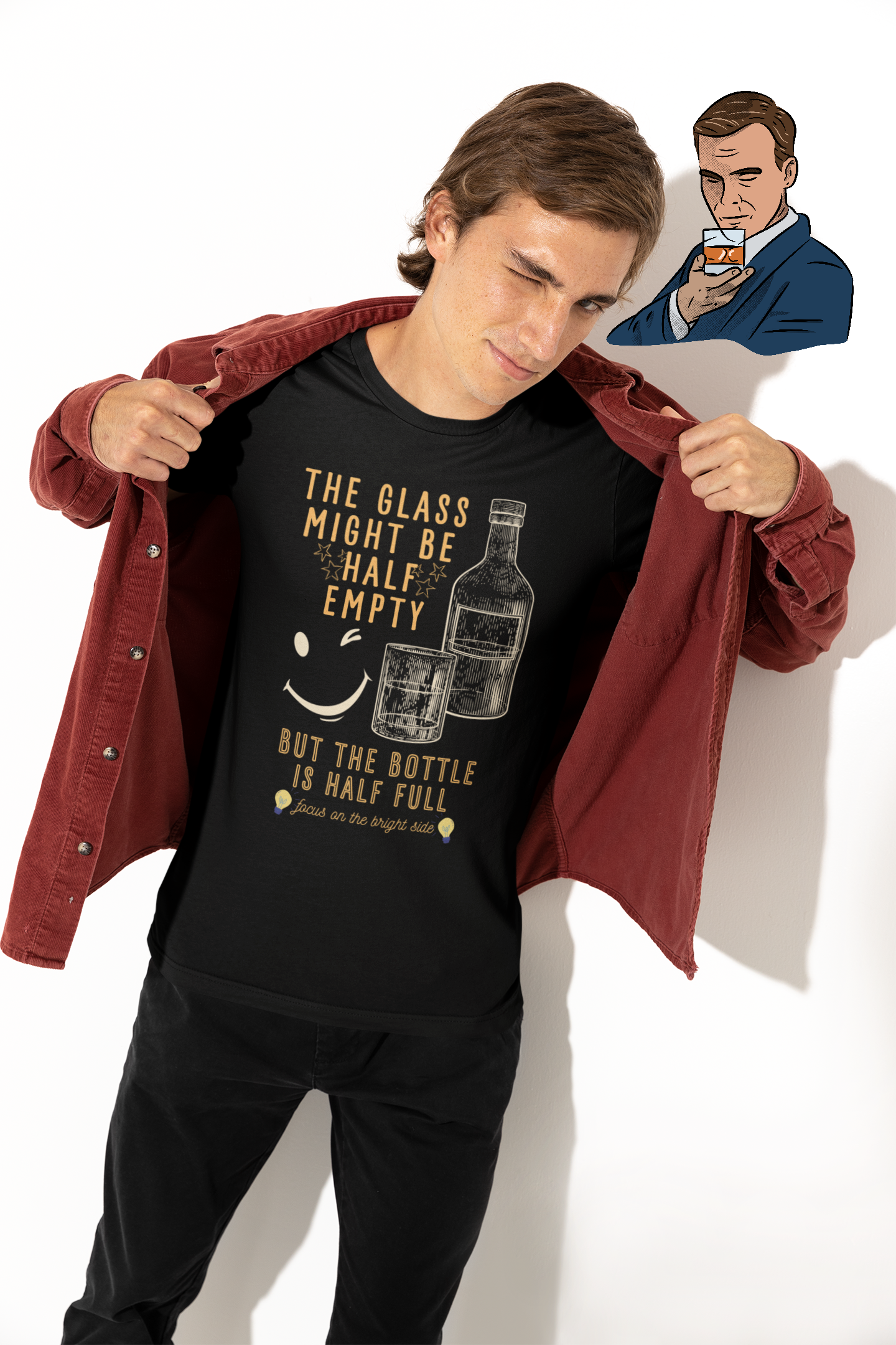 The bottle is half full T-shirt