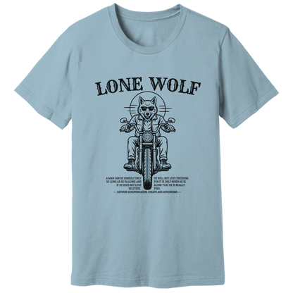 Lone Wolf, Schopenhauer quote - T-shirt