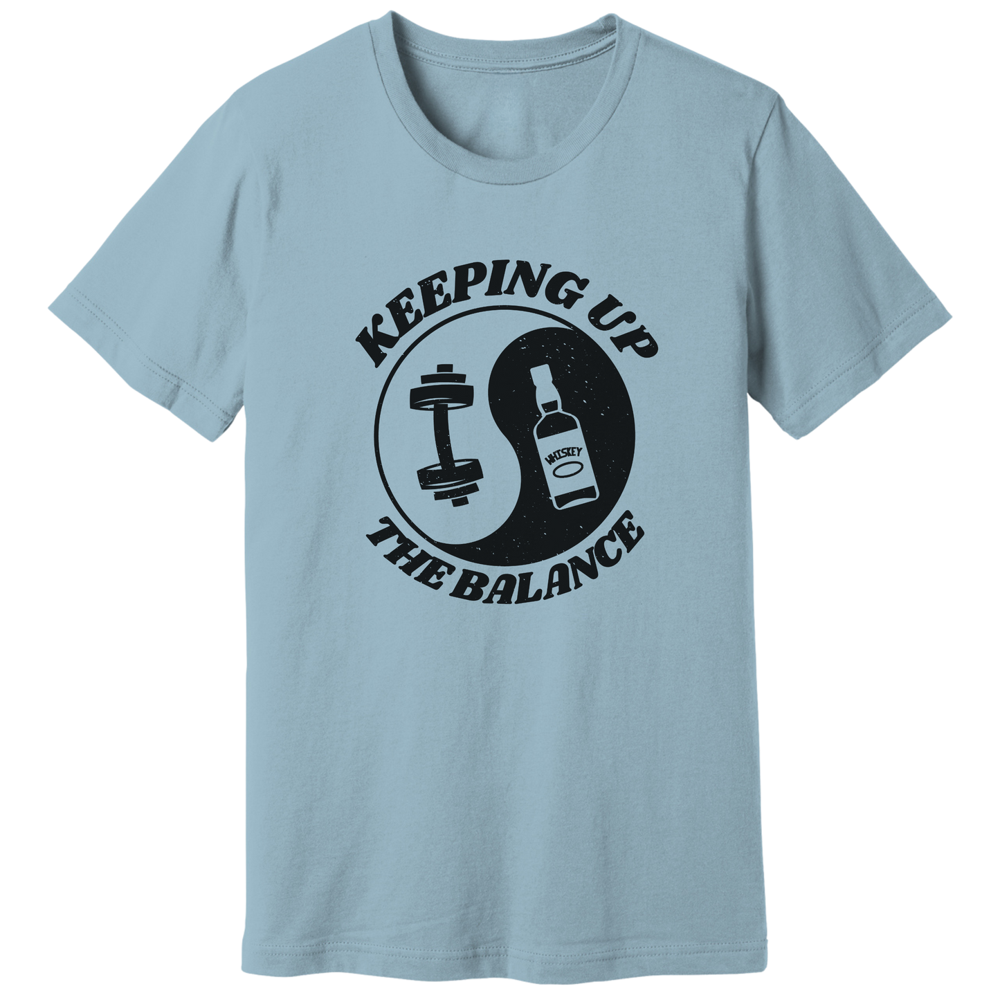 Ying yang, gym and whiskey - T-shirt