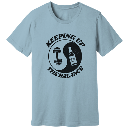 Ying yang, gym and whiskey - T-shirt