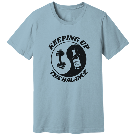 Ying yang, gym and whiskey - T-shirt