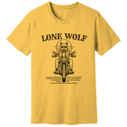 Lone Wolf, Schopenhauer quote - T-shirt