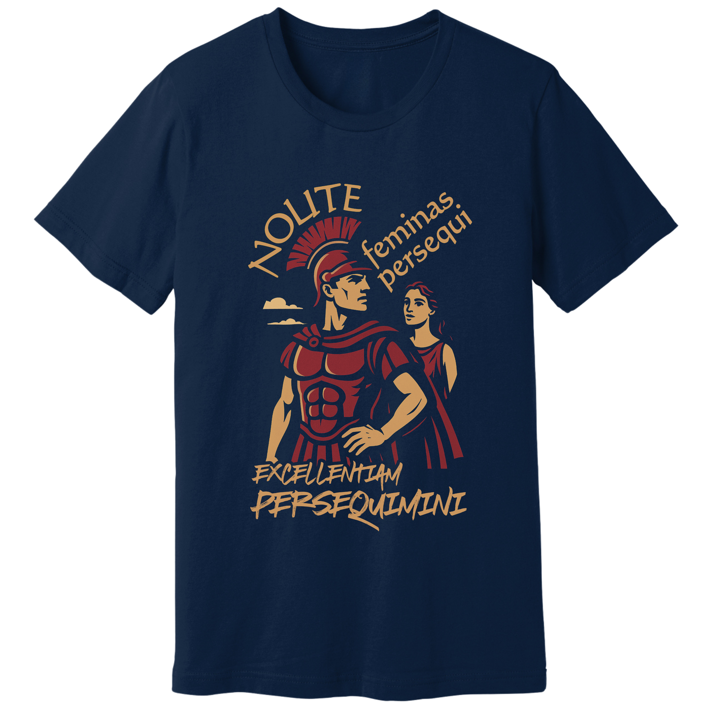 Don't chase women, chase excellence, in Latin - T-shirt