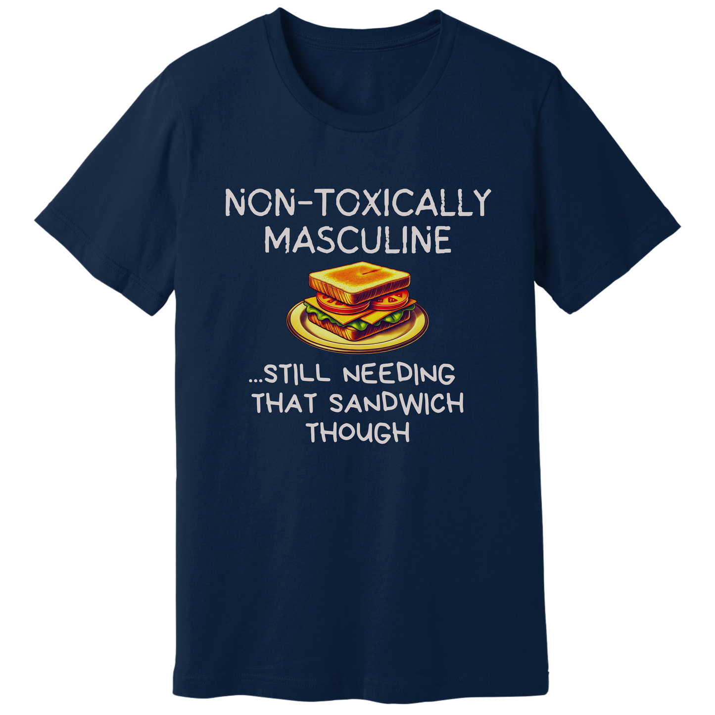 Non-toxically masculine T-shirt