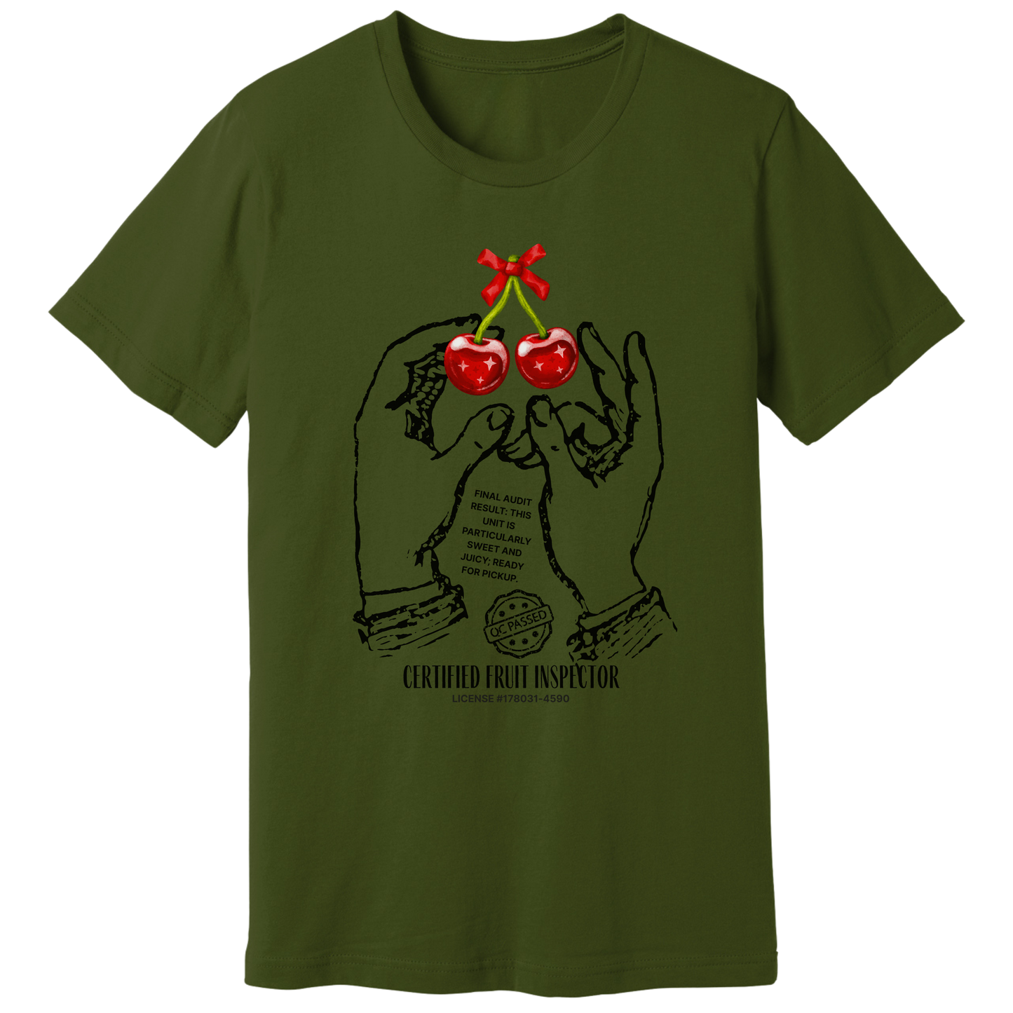 Cherries, certified fruit inspector - T-shirt