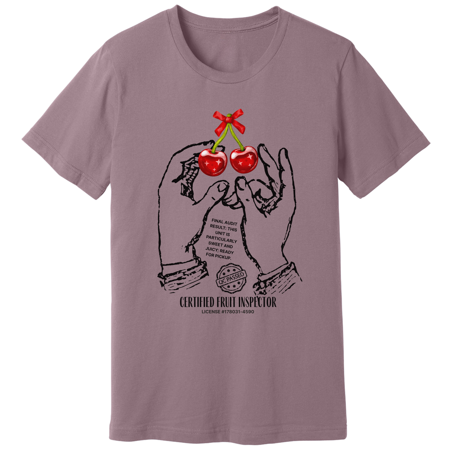 Cherries, certified fruit inspector - T-shirt