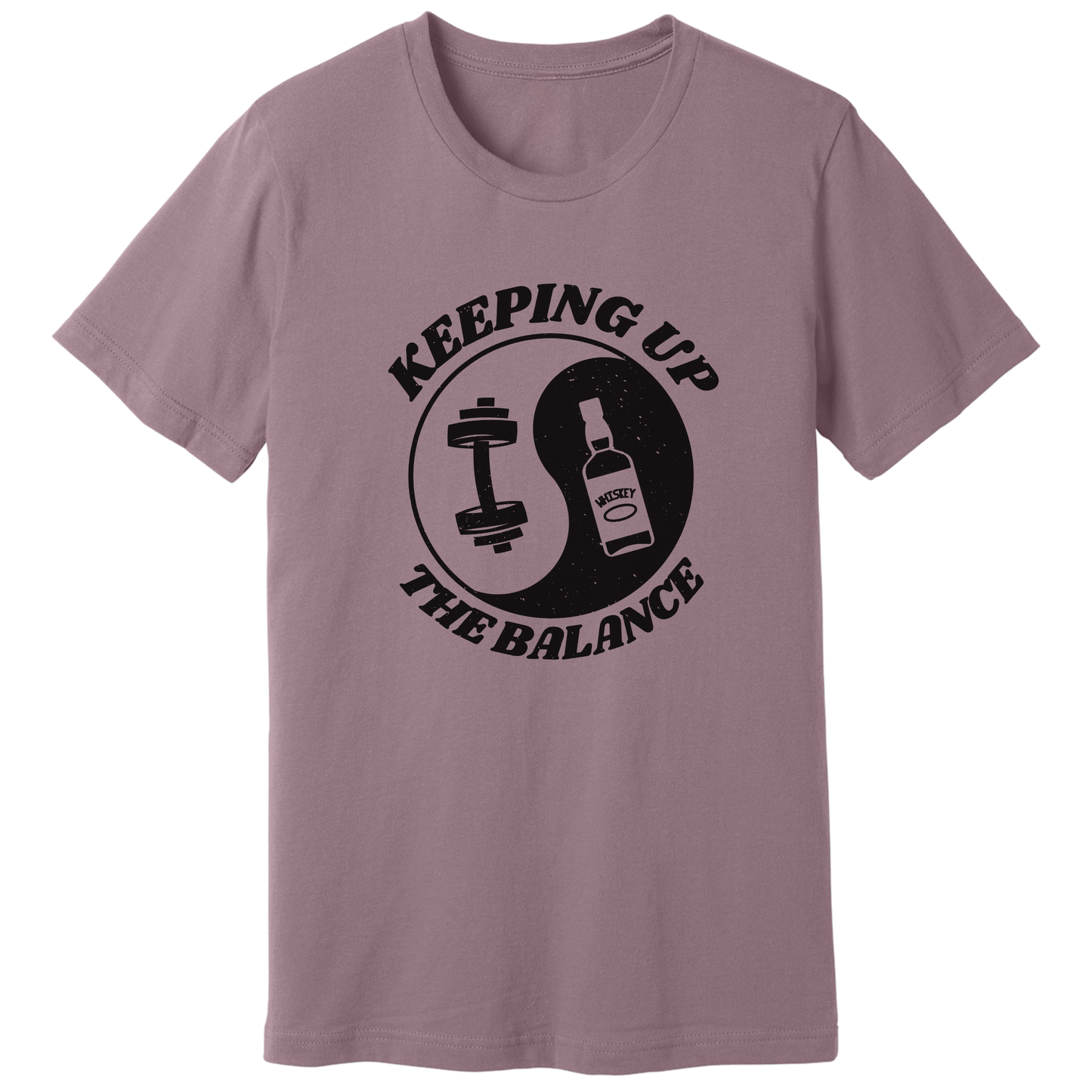 Ying yang, gym and whiskey - T-shirt
