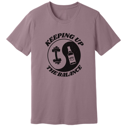 Ying yang, gym and whiskey - T-shirt